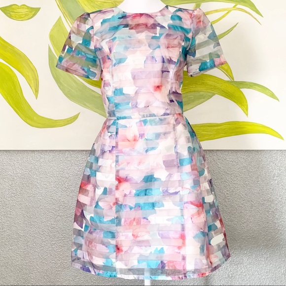 Oasis Water Color Floral Print Dress - Picture 7 of 12